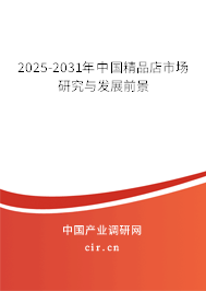 2025-2031年中國精品店市場研究與發展前景
