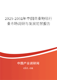 2025-2031年中國商業地毯行業市場調研與發展前景報告