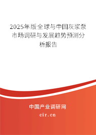 2025年版全球與中國灰漿泵市場調研與發展趨勢預測分析報告