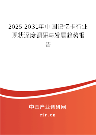 2025-2031年中國記憶卡行業現狀深度調研與發展趨勢報告