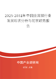 2025-2031年中國(guó)金屬鎂行業(yè)發(fā)展現(xiàn)狀分析與前景趨勢(shì)報(bào)告