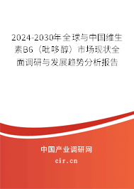 2024-2030年全球與中國維生素B6（吡哆醇）市場現狀全面調研與發展趨勢分析報告