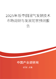 2025年版中國沼氣發酵技術市場調研與發展前景預測報告