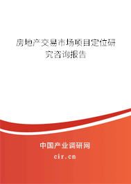 房地產交易市場項目定位研究咨詢報告