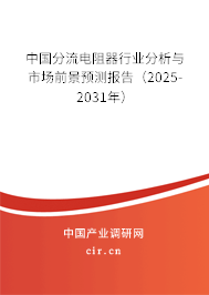 中國分流電阻器行業(yè)分析與市場(chǎng)前景預(yù)測(cè)報(bào)告（2025-2031年）