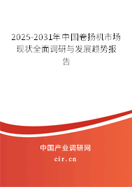 2025-2031年中國卷揚機市場現狀全面調研與發展趨勢報告