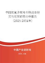 中國氧氟沙星片市場調(diào)查研究與前景趨勢分析報(bào)告（2025-2031年）