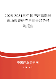 2025-2031年中國液壓蓄能器市場調查研究與前景趨勢預測報告