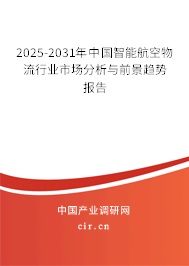 2025-2031年中國智能航空物流行業市場分析與前景趨勢報告