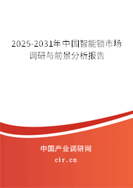 2025-2031年中國智能鎖市場調研與前景分析報告