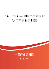 2025-2031年中國婚紗發展現狀與前景趨勢報告