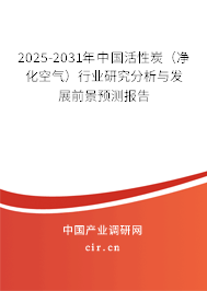 2025-2031年中國活性炭（凈化空氣）行業(yè)研究分析與發(fā)展前景預(yù)測報(bào)告