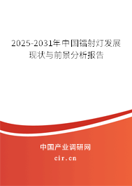 2025-2031年中國鐳射燈發展現狀與前景分析報告