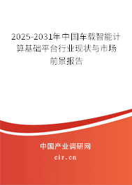 2025-2031年中國車載智能計算基礎平臺行業現狀與市場前景報告 2025-2031年中國車載智能計算基礎平臺行業現狀與市場前景報告