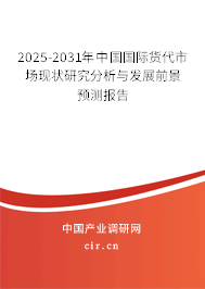 2025-2031年中國國際貨代市場現狀研究分析與發展前景預測報告