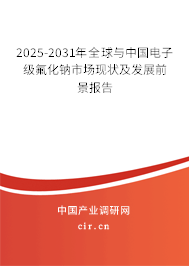 2025-2031年全球與中國電子級氟化鈉市場現狀及發展前景報告