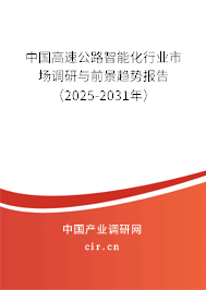 中國高速公路智能化行業市場調研與前景趨勢報告(2025-2031年) 中國高速公路智能化行業市場調研與前景趨勢報告(2025-2031年)