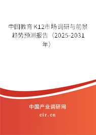 中國(guó)教育K12市場(chǎng)調(diào)研與前景趨勢(shì)預(yù)測(cè)報(bào)告（2025-2031年）