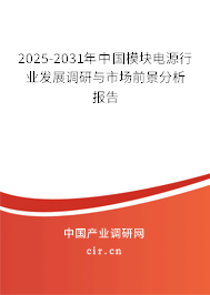 2025-2031年中國模塊電源行業發展調研與市場前景分析報告