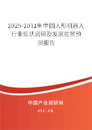 2025-2031年中國人形機器人行業現狀調研及發展前景預測報告