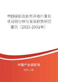 中國征信及信用評級行業現狀調研分析與發展趨勢研究報告（2025-2031年）
