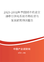 2025-2031年中國城市軌道交通牽引供電系統市場現狀與發展趨勢預測報告