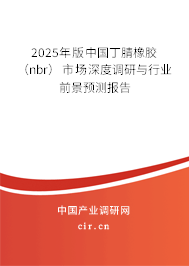 2025年版中國丁腈橡膠（nbr）市場深度調研與行業前景預測報告