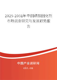 2025-2031年中國磺酸固化劑市場調查研究與發展趨勢報告