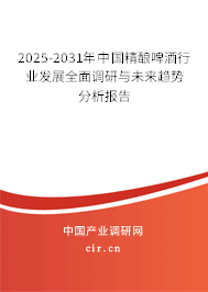 2025-2031年中國精釀啤酒行業(yè)發(fā)展全面調(diào)研與未來趨勢分析報告