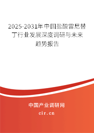 2025-2031年中國鹽酸雷尼替丁行業發展深度調研與未來趨勢報告