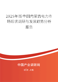2025年版中國內(nèi)蒙古電力市場(chǎng)現(xiàn)狀調(diào)研與發(fā)展趨勢(shì)分析報(bào)告