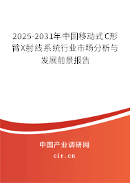 2025-2031年中國移動式C形臂X射線系統(tǒng)行業(yè)市場分析與發(fā)展前景報告