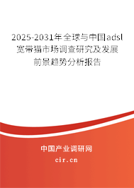 2024-2030年全球與中國(guó)adsl寬帶貓市場(chǎng)調(diào)查研究及發(fā)展前景趨勢(shì)分析報(bào)告