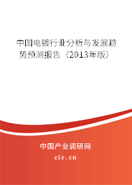 中國電鍍行業分析與發展趨勢預測報告（2013年版）