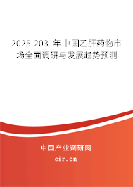 2025-2031年中國乙肝藥物市場全面調研與發展趨勢預測