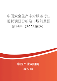 中國安全生產中介服務行業現狀調研分析及市場前景預測報告（2025年版）