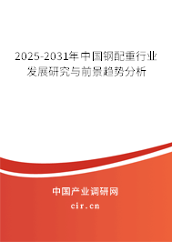 2025-2031年中國鋼配重行業發展研究與前景趨勢分析