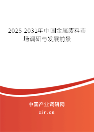 2025-2031年中國金屬廢料市場調研與發(fā)展前景