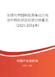 全球與中國新能源車動力電池市場現狀及前景分析報告（2025-2031年）
