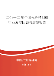 二〇一二年中國光纖預制棒行業發展回顧與展望報告 二〇一二年中國光纖預制棒行業發展回顧與展望報告