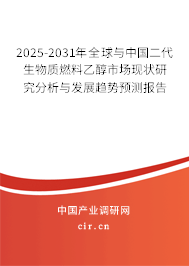 2025-2031年全球與中國二代生物質(zhì)燃料乙醇市場現(xiàn)狀研究分析與發(fā)展趨勢預(yù)測報(bào)告