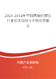 2024-2030年中國兩軸陀螺儀行業現狀調研與市場前景報告
