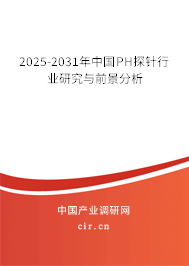 2025-2031年中國PH探針行業研究與前景分析 2025-2031年中國PH探針行業研究與前景分析