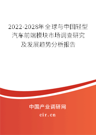 2022-2028年全球與中國輕型汽車前端模塊市場調查研究及發展趨勢分析報告