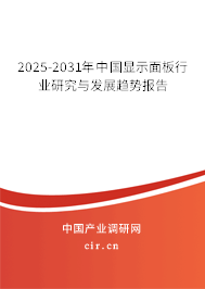 2025-2031年中國顯示面板行業研究與發展趨勢報告