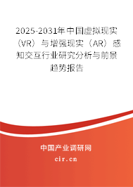 2025-2031年中國虛擬現實(VR)與增強現實(AR)感知交互行業研究分析與前景趨勢報告 2025-2031年中國虛擬現實(VR)與增強現實(AR)感知交互行業研究分析與前景趨勢報告