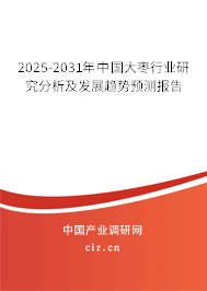 2025-2031年中國(guó)大棗行業(yè)研究分析及發(fā)展趨勢(shì)預(yù)測(cè)報(bào)告