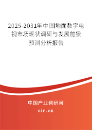 2025-2031年中國地面數字電視市場現狀調研與發展前景預測分析報告