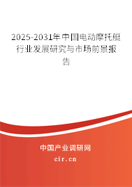 2025-2031年中國電動摩托艇行業發展研究與市場前景報告
