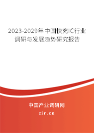 2023-2029年中國(guó)快充IC行業(yè)調(diào)研與發(fā)展趨勢(shì)研究報(bào)告